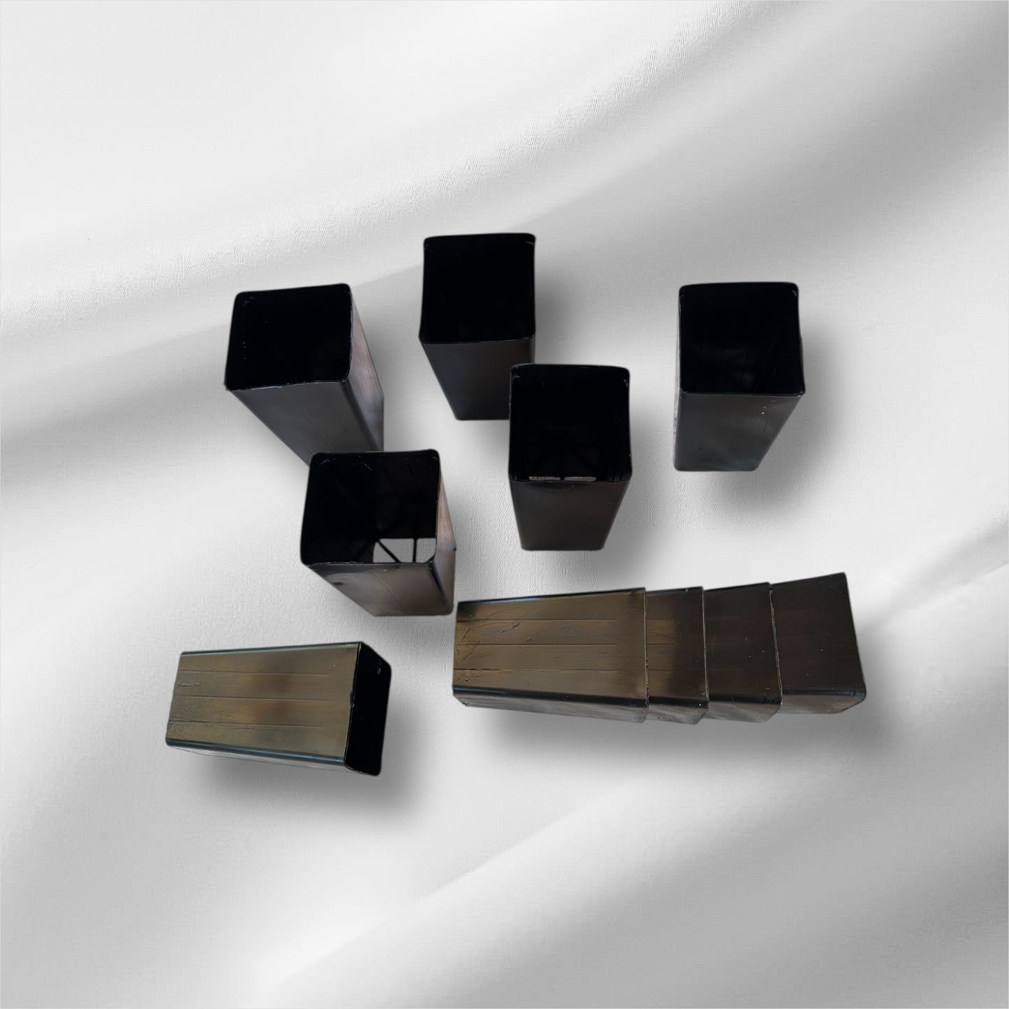 Plastic Pot x 10 Buy - Square Black